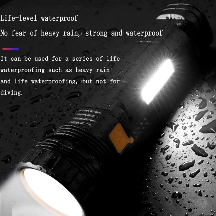 Solar Rechargeable LED Flashlight Torches factory